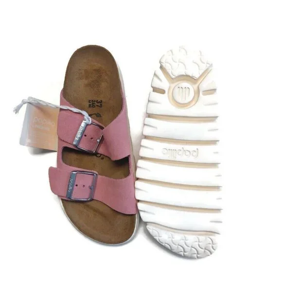 Papillio By Birkenstock Arizona Chunky Suede Sandals Womens 6 Candy Pink Narrow - Picture 7 of 8